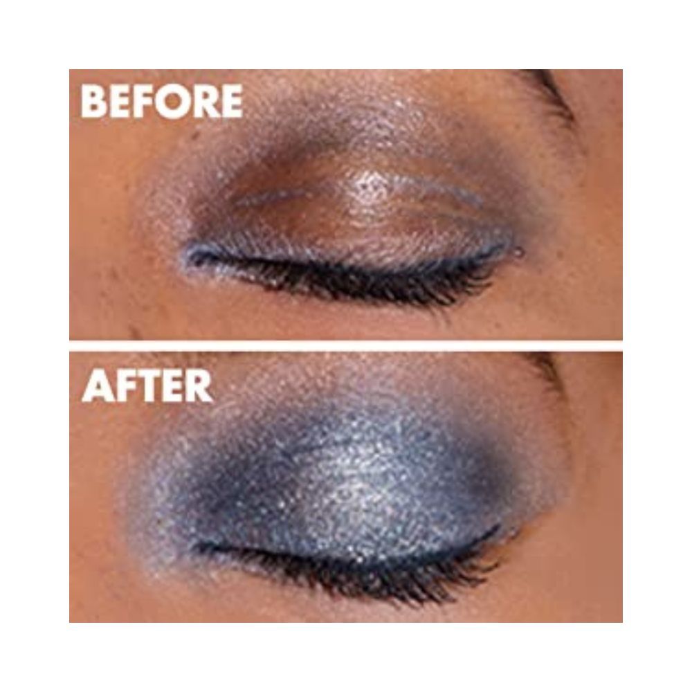 Before and after picture of eye with eye shadow primer